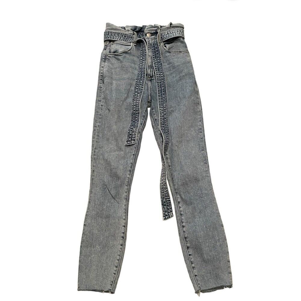Abercrombie & Fitch ULTRA HIGH RISE‎ SUPER SKINNY ANKLE Jeans With Belt Size 25